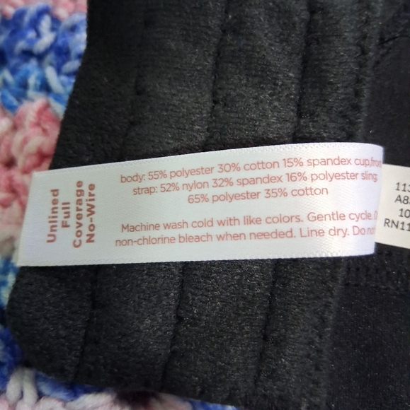 Cacique Black & White Floral Lace Unlined Full Coverage No-Wire Bra Size 38G - Picture 5 of 6